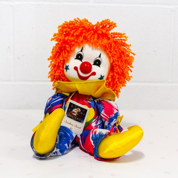 Dollmax Aufzieh-Clown-Puppe, Musikalische Clown-Spielzeugpuppe, Musikalische Puppe Spielzeug für Kinder, 90er Jahre Kinderspielzeug, 90er Jahre Geschenk für Kind