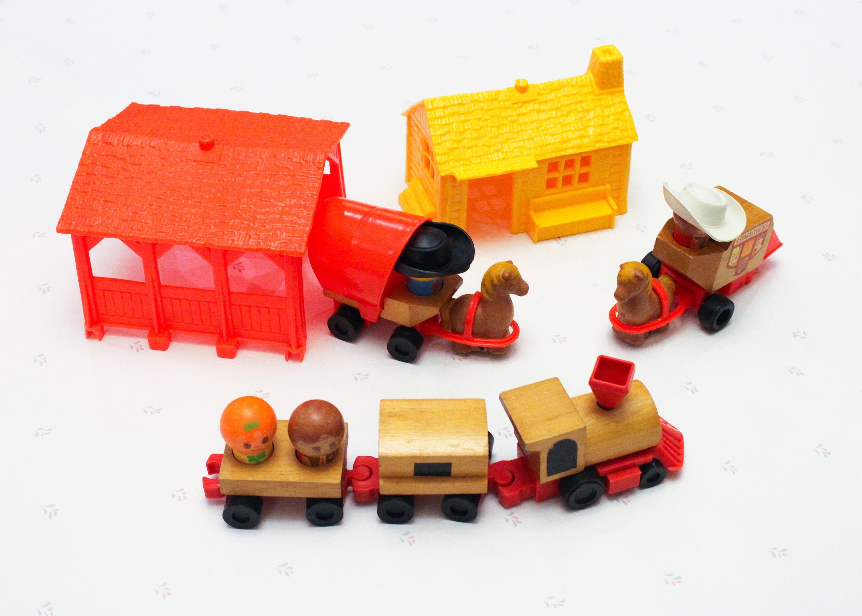 70s Vintage Mattel Putt Putt Toy Train Set Preschool Toys for Etsy