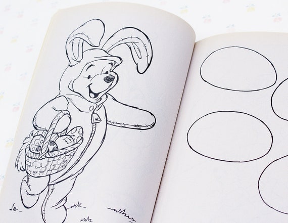 Vintage Jaren 90 Poeh Kleurplaten Boek Pooh Bear Kids Etsy