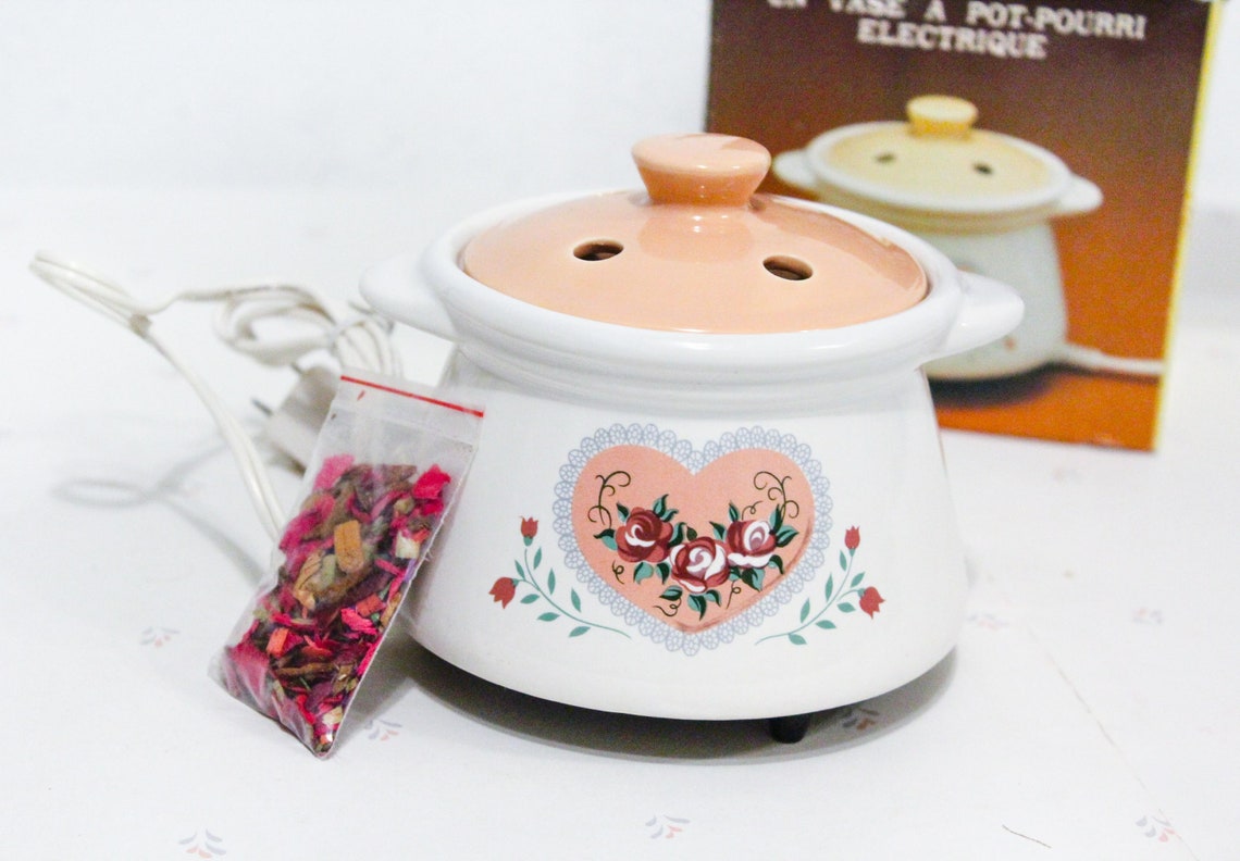 Electric Potpourri Pot 80s Vintage Potpourri Crock Pot Etsy
