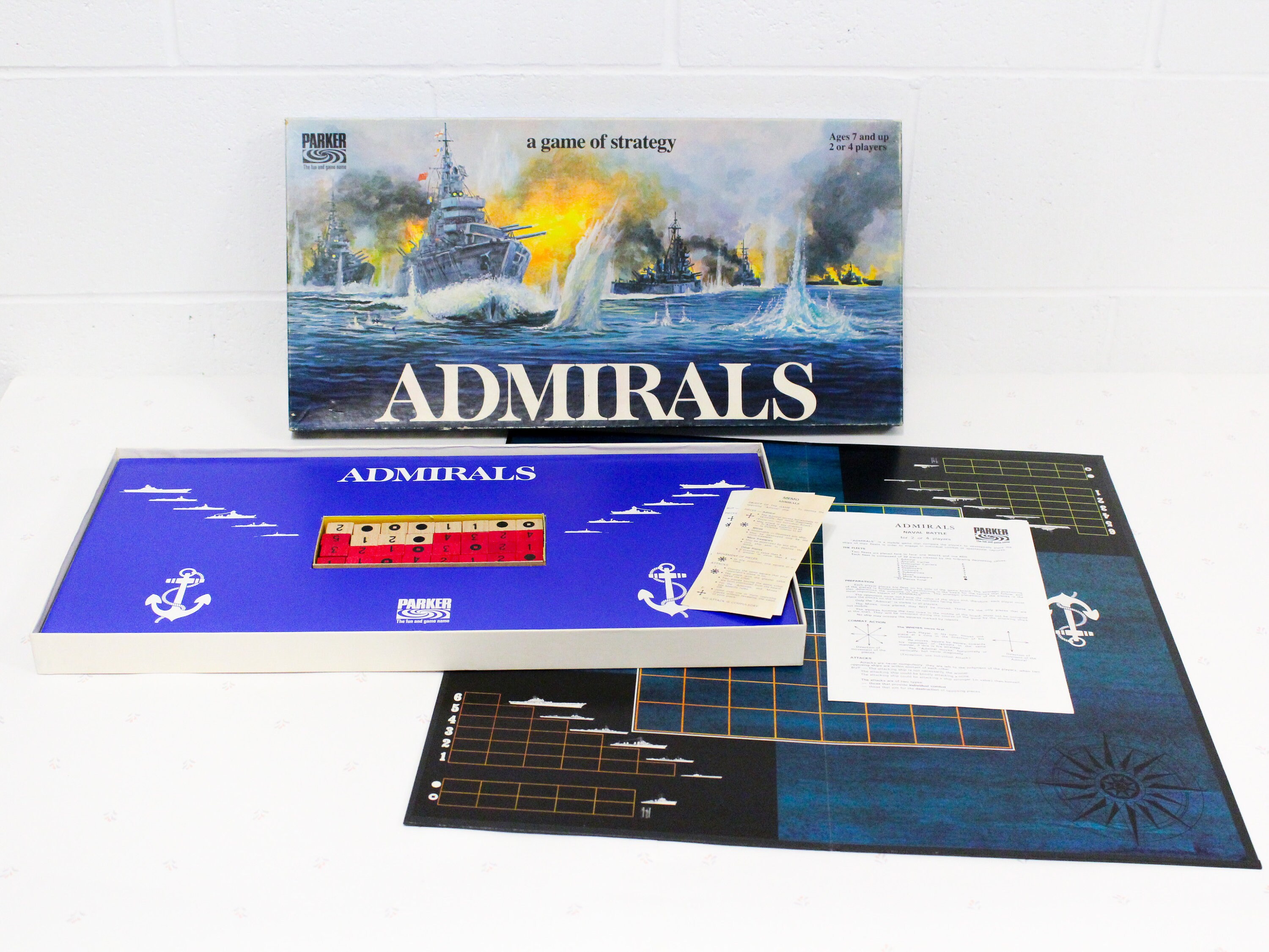 1970s Admirals Game Sea Battle Strategy Game Collectible Game Etsy