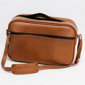 1970s Brown Leather Dionite Bag, Travel Bag, Leather Briefcase, Leather Bag for Him, Mens Bag, 70s Vintage Bag, 1970s Travel Case