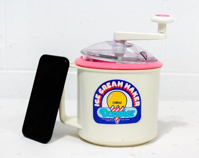 80s Vintage Donvier Half Pint Ice Cream Maker, 80s Kitchen Gadgets, Vintage Gift for Her