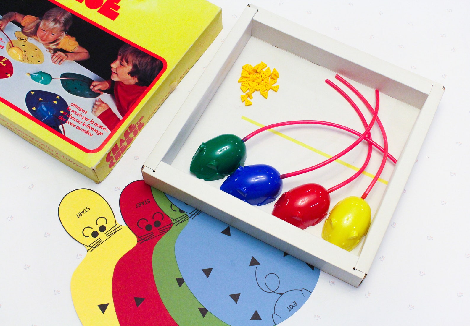 Chase The Cheese Board Game for Kids Vintage Game for Etsy