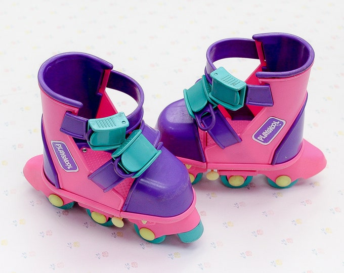 90s Vintage Playskool Adjustable Skates, Retro Kids Roller Skates, 90s