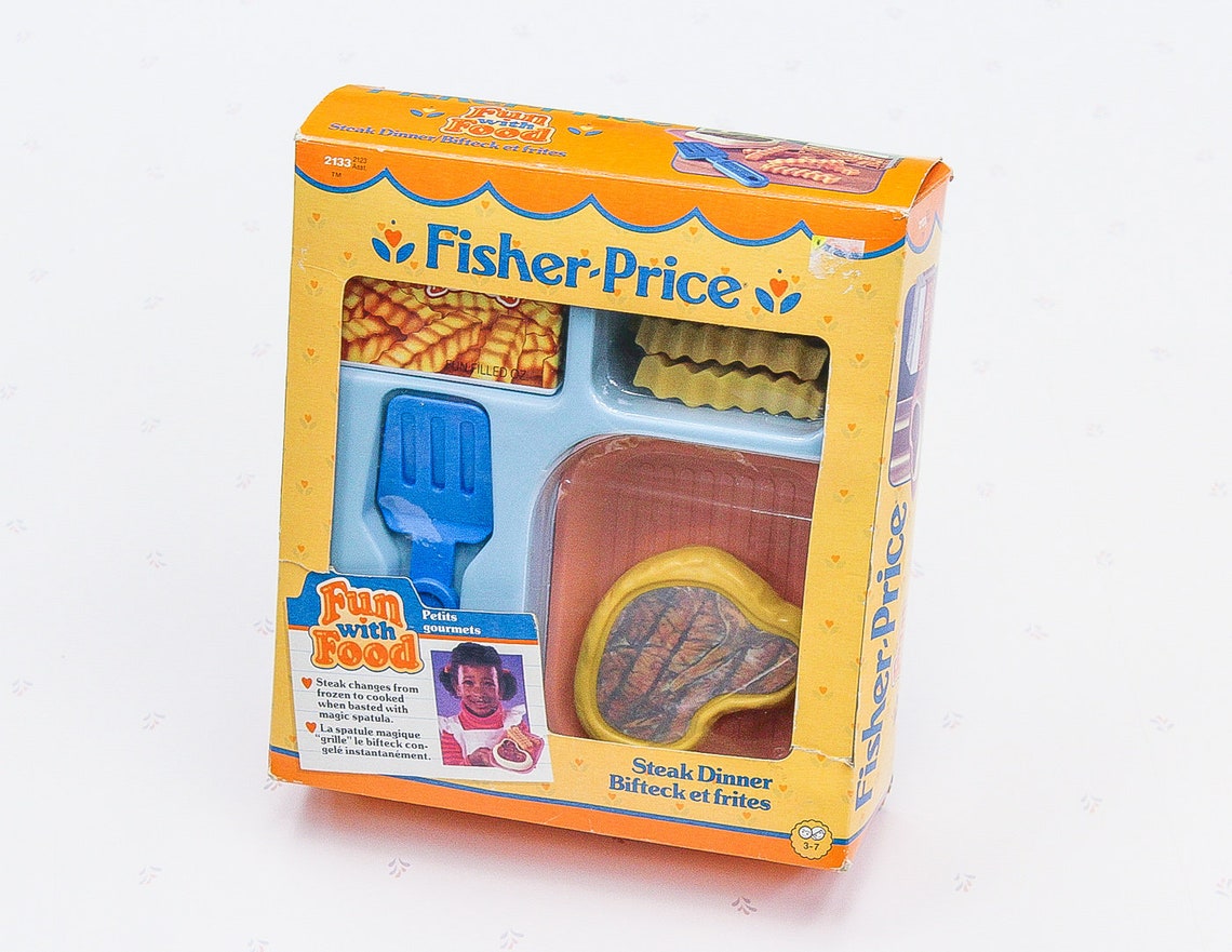 Vintage Fisher Price Fun with Food Steak Dinner Vintage Toys Etsy
