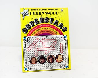 Puzzle musicali anni '70 per lui, libro di puzzle vintage, regalo per la festa del papà per il marito, libro da collezione di cruciverba, regalo per gli amanti della musica anni '70 per papà