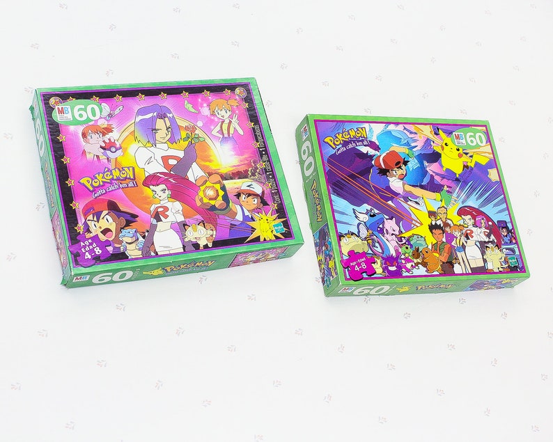 Vintage Pokemon Puzzle for Kid Jigsaw Puzzle 90s Toy for ...