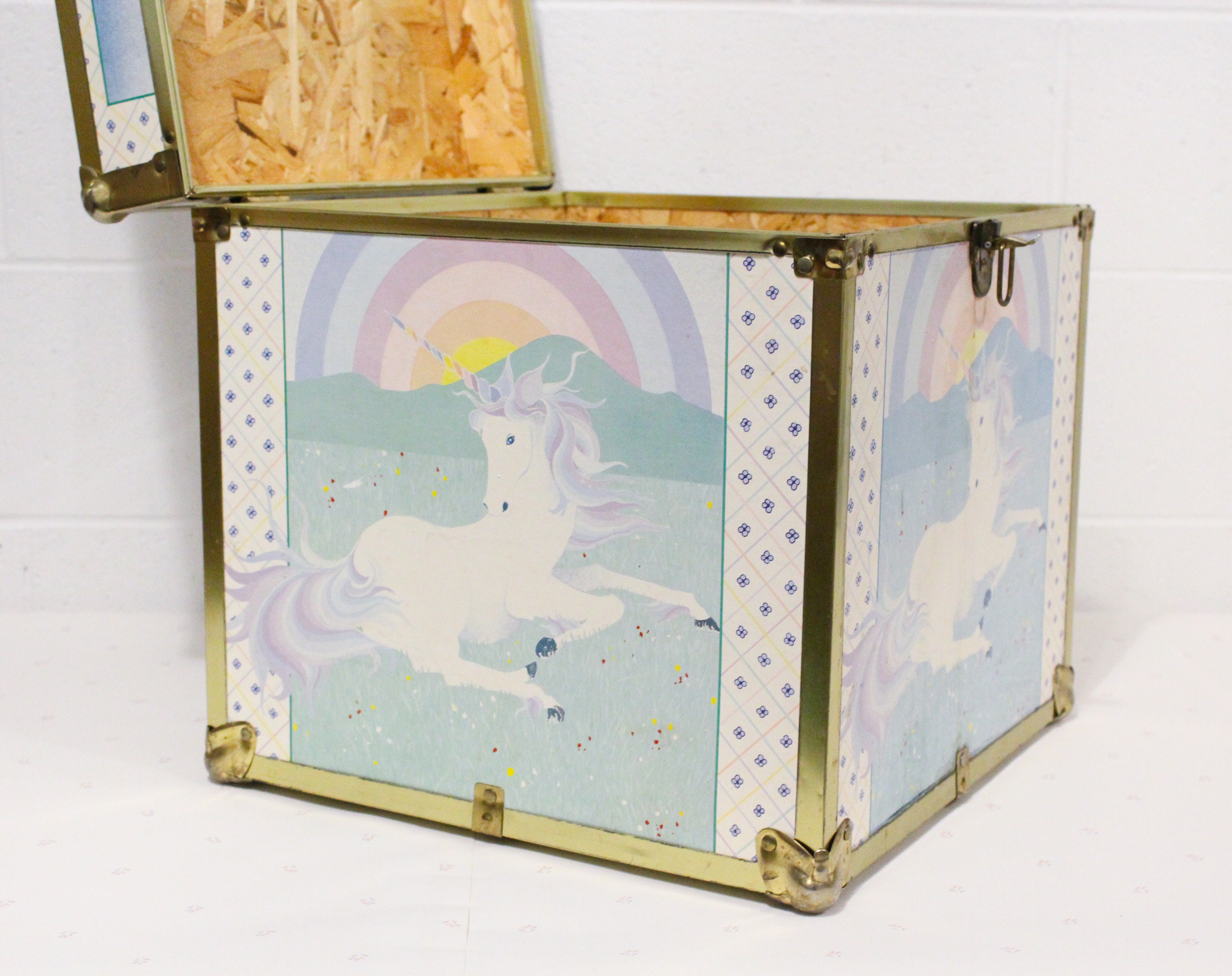 Vintage Unicorn Toy Chest Vintage Toy Box Unicorn Kids Etsy