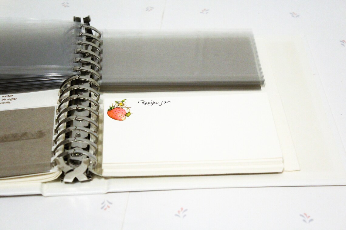 Vintage Recipe Book Binder Hallmark Recipe Binder Book Blank Etsy