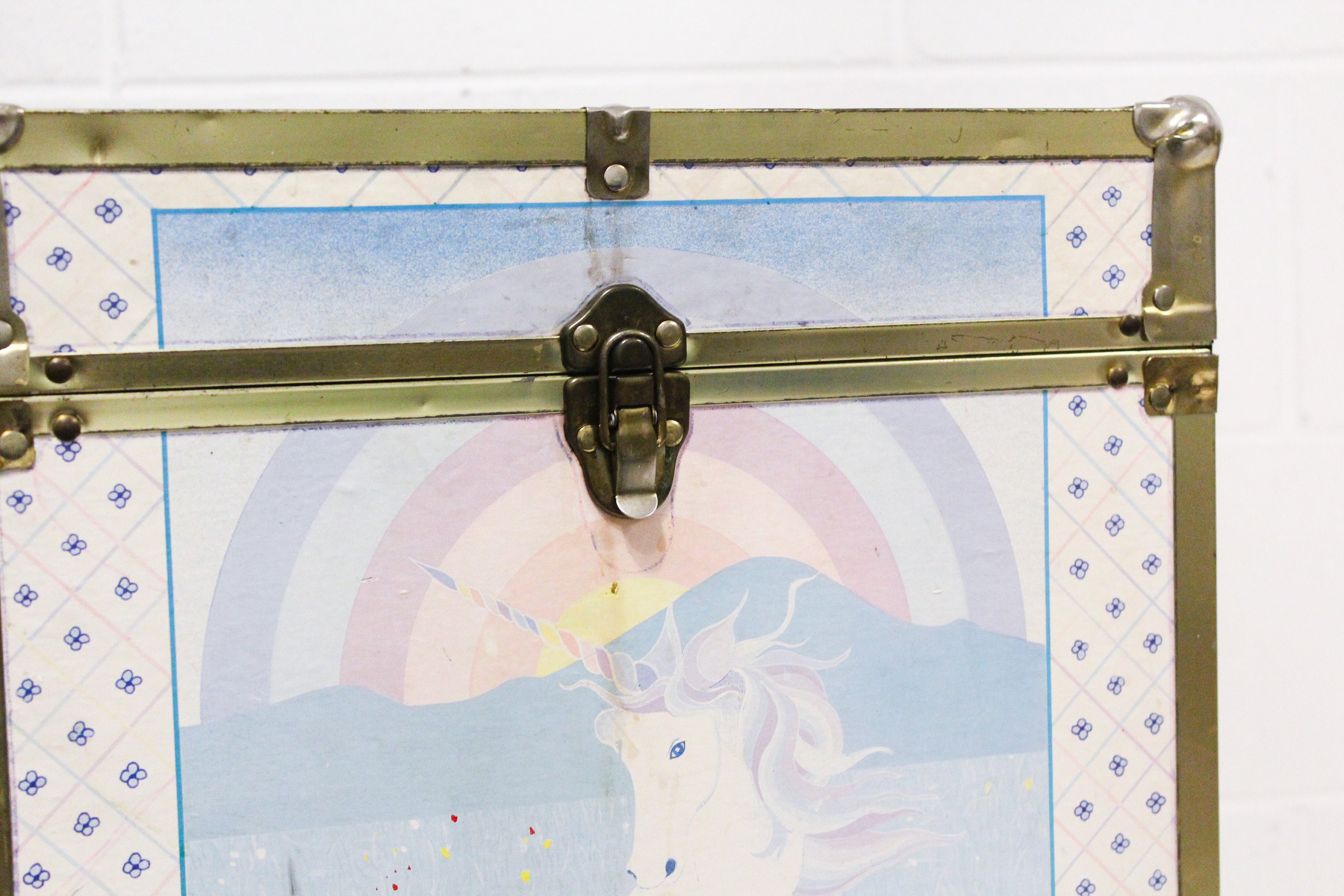 Vintage Unicorn Toy Chest Vintage Toy Box Unicorn Kids Etsy