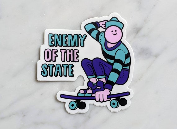 Enemy of the State Skateboarder Sticker