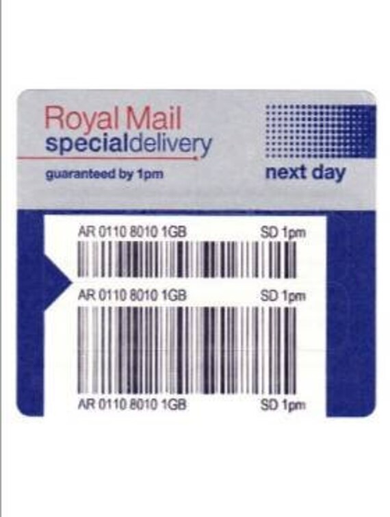 Royal Mail Special Delivery by 1pm UK upgrade Etsy