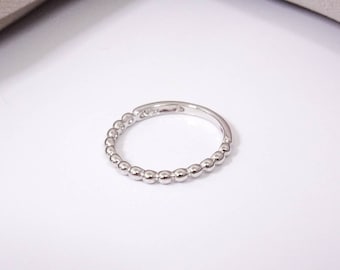 Sterling Silver Unique Bubble Band Ring Size L Gift Boxed Bubble Band Half Eternity