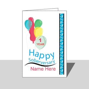 Adicione seu nome e data para um cartão de aniversário ou aniversário AA verdadeiramente personalizado e imprimível!