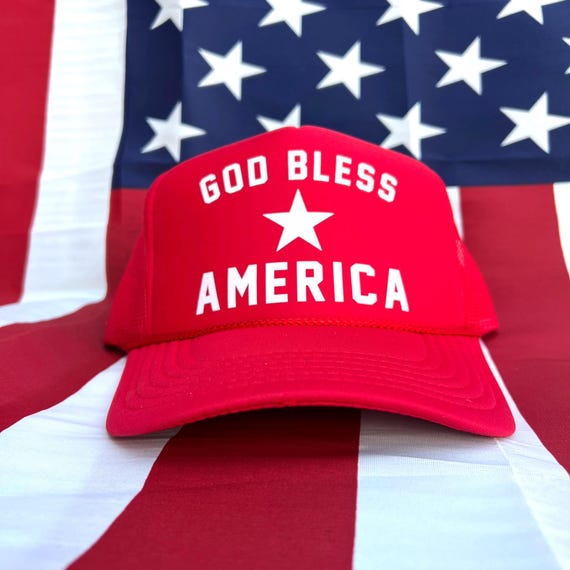 God Bless America Foam Trucker Hat: Patriotic USA Pride - Etsy display picture 3