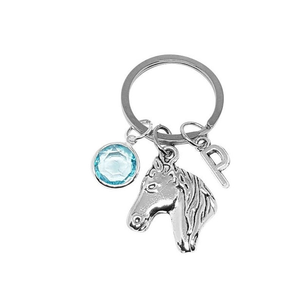 Pferde Schlüsselanhänger - personalisierte Pferd Keychain - Pferd Liebhaber Schlüsselbund - Geschenk für Pferdeliebhaber