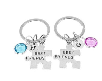 Puzzle Piece, Puzzle Keychain, Keychain Set Of 2, Puzzle Piece Gift, Best Friends Keychain, Puzzle Charm, Set Of 2 Keychain, Key Chain Set