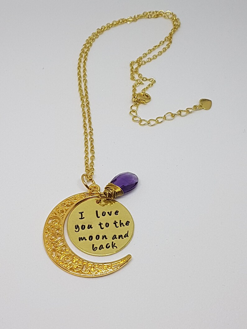 This Necklace will be the perfect gift for that special someone Custom jewelry for Mommy Charm Necklace Gift for her Moon Necklace