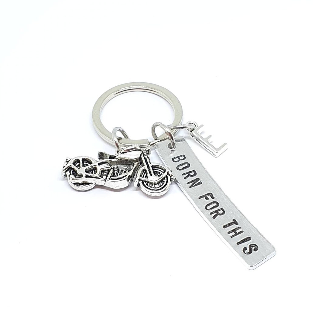 Biker Keychain, Motorcycle Gift, Key Chain for Men, Motorbike Keychain