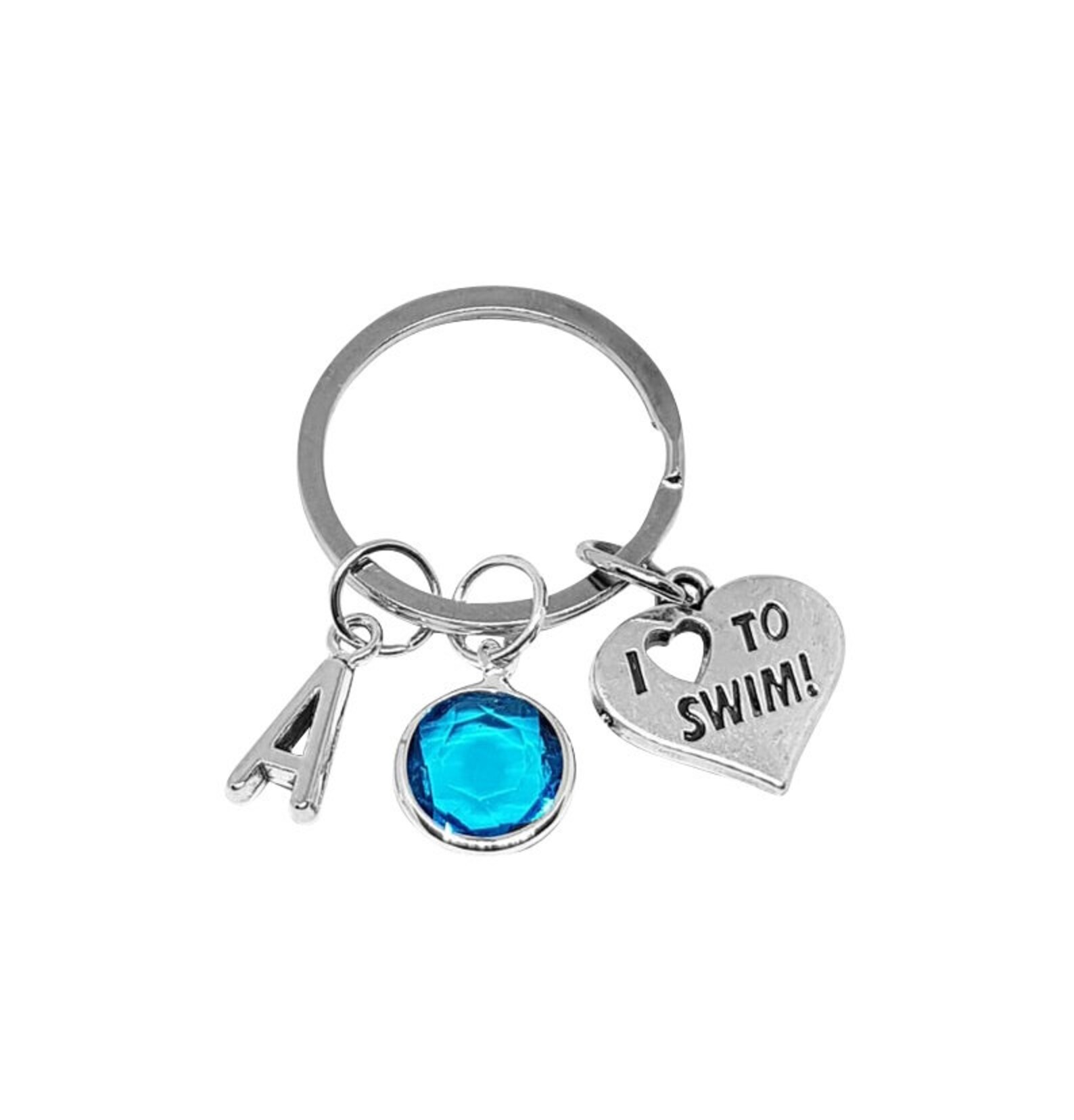 I Love to Swim Keychain Swim Gifts Swim Keyring Swimmer Etsy