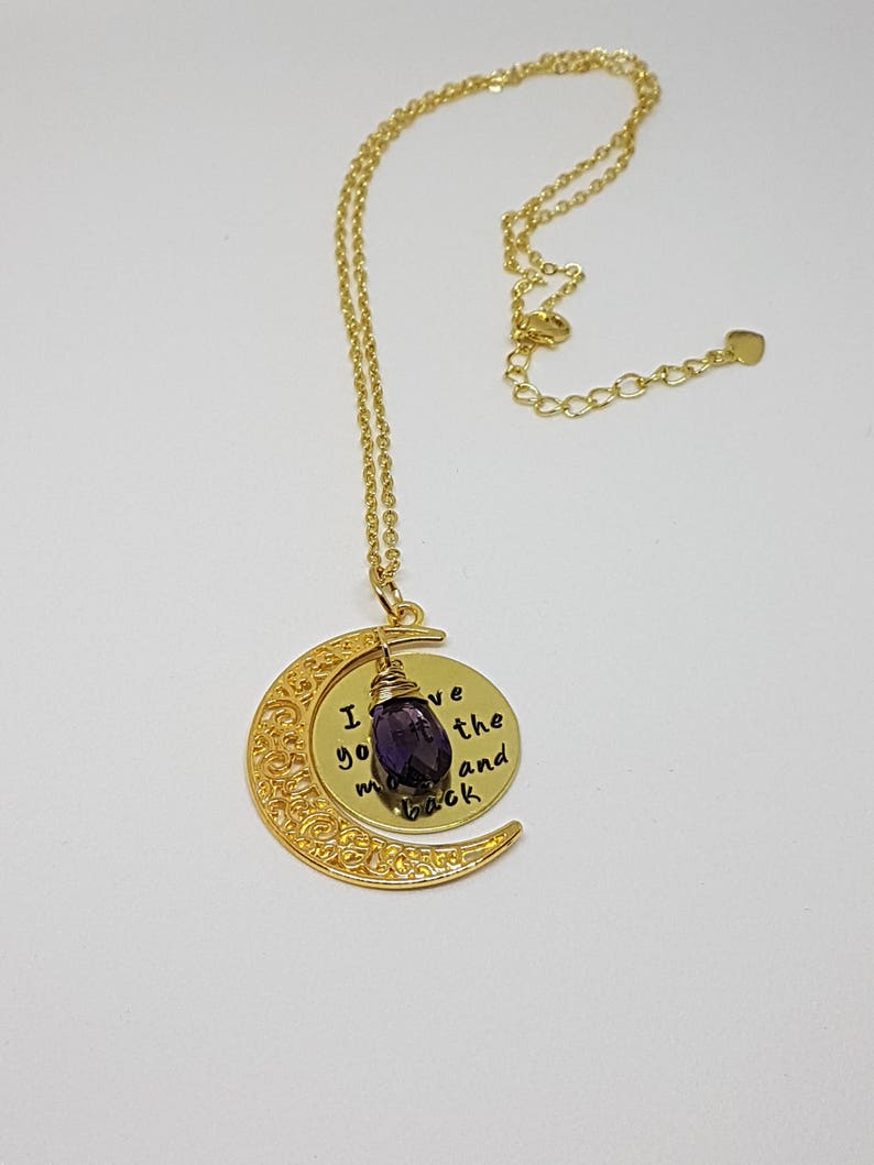 This Necklace will be the perfect gift for that special someone Custom jewelry for Mommy Charm Necklace Gift for her Moon Necklace