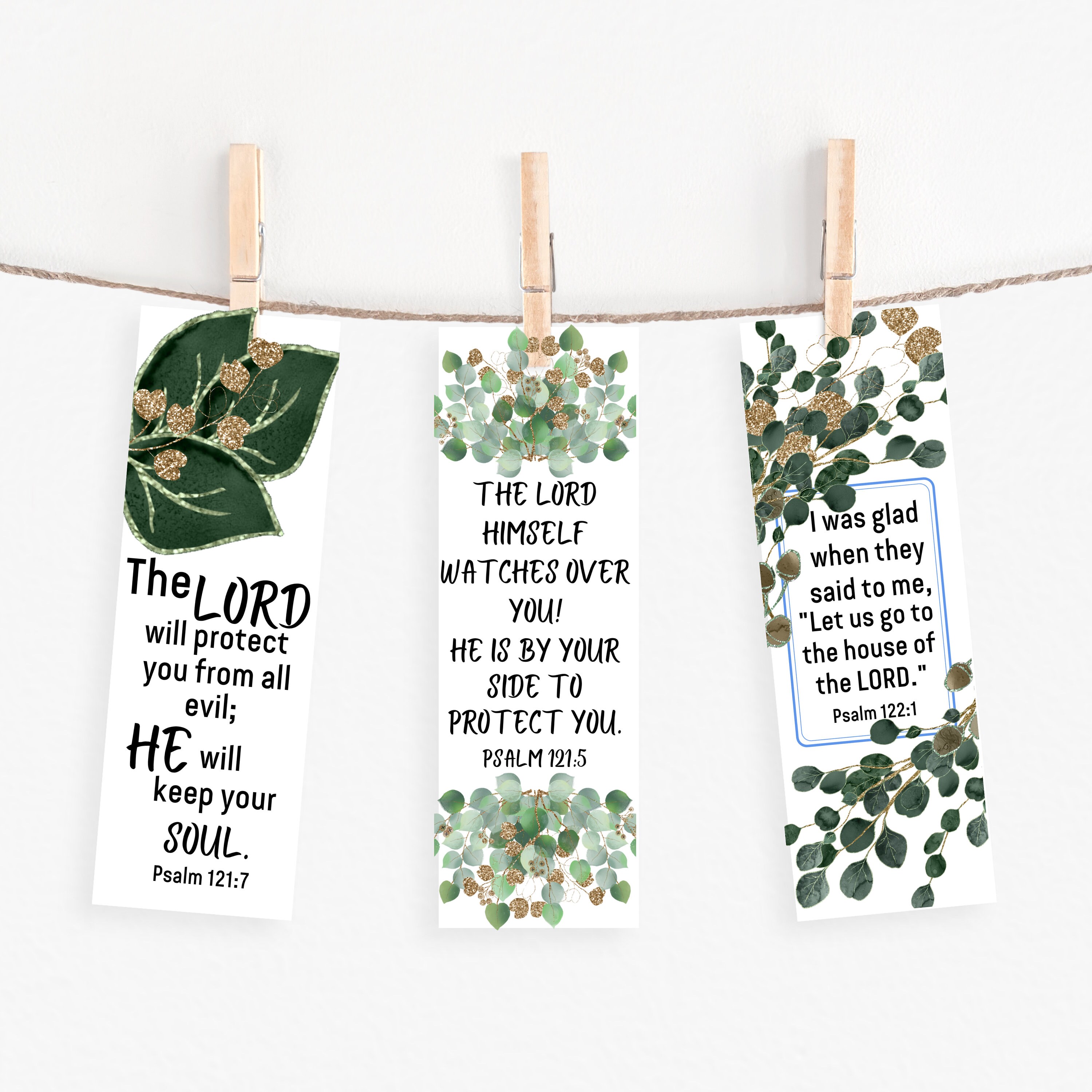 Christian Bookmarks Handmade Bookmarks Greenery Bookmark Etsy