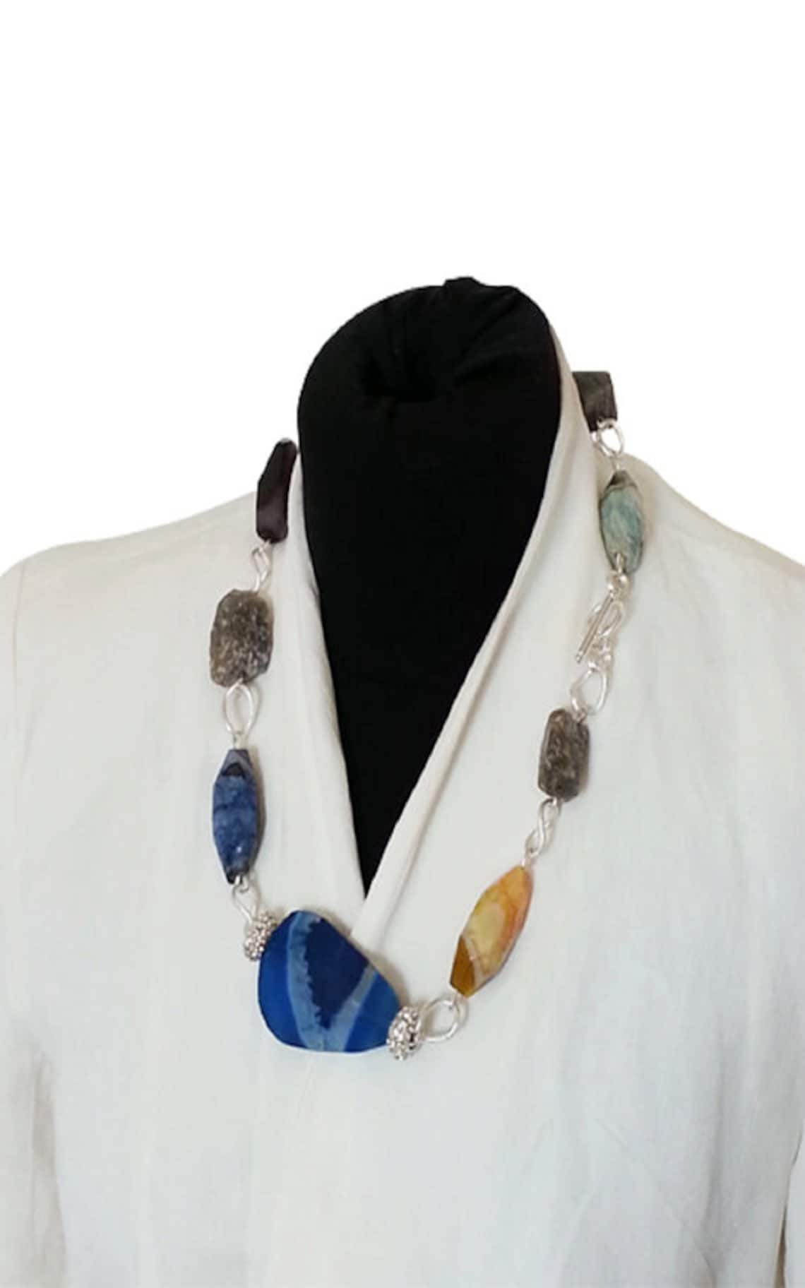 Round Precious Gemstones Real Multi Stone Beads Necklace, Size: 16 Intch To 18 Intch At ₹ 2500/piece In Tonk - Foto 4