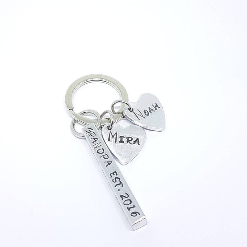 Aluminium Bar Key Chain Custom Name Keychain Hand Stamped Etsy