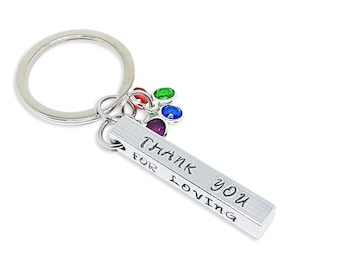 Danke, dass Sie uns als Ihren eigenen Schlüsselanhänger lieben Geschenk für Bonus-Mamma danken Ihnen Keychain Bonus Mom Schlüsselbund