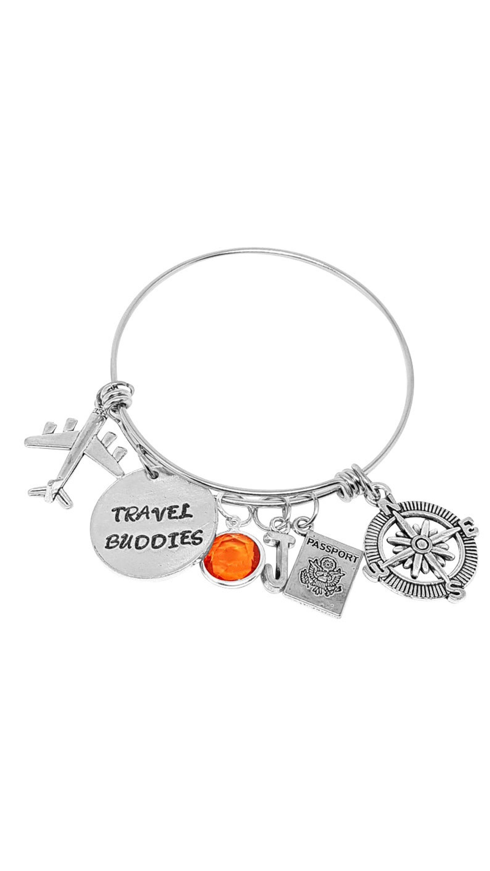 Travel Buddies Bracelet Passport Bracelet Compass Bracelet Etsy