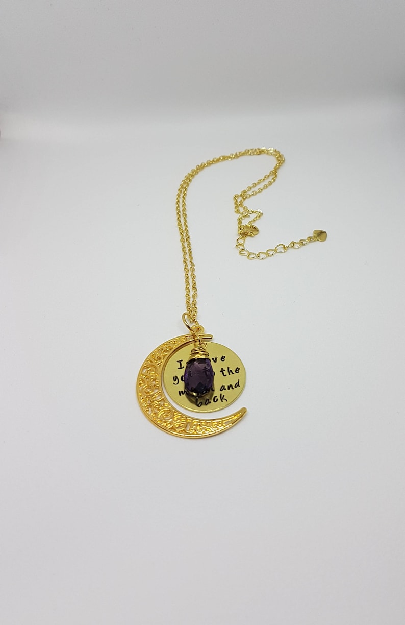 This Necklace will be the perfect gift for that special someone Custom jewelry for Mommy Charm Necklace Gift for her Moon Necklace
