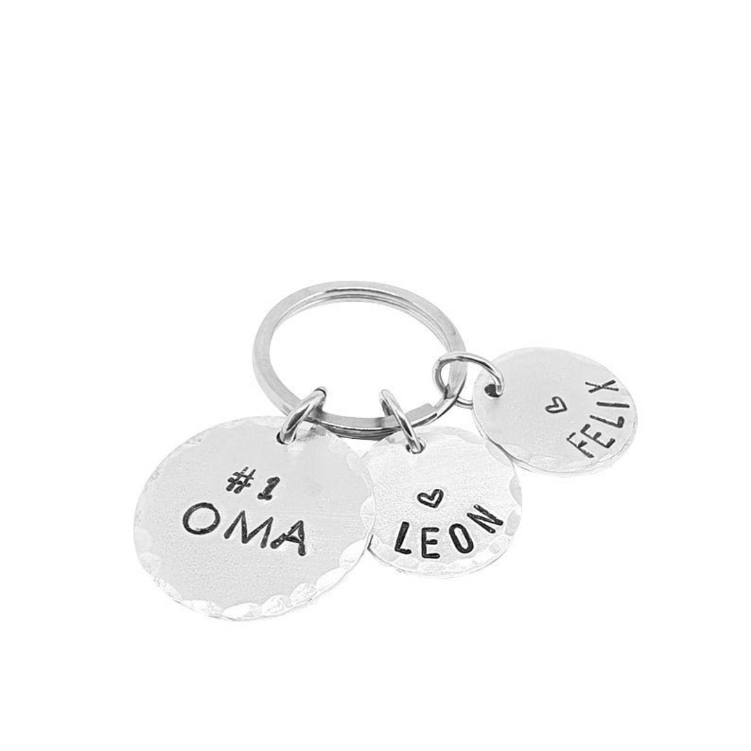 Grandma Keychain, Best Grandma, Grandmother Keychain, Hand Stamped