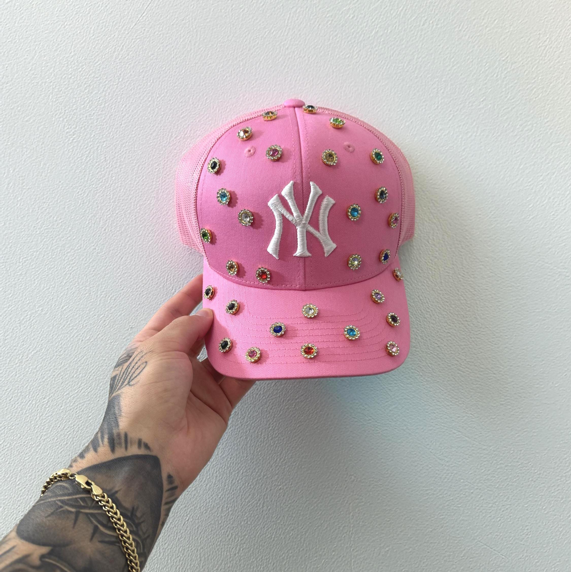 Rhinestone Embroidered NY Hat - Bling New York Hat - Custom  display picture 1