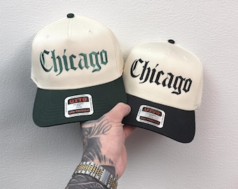 Embroidered Chicago Retro Snapback Hat – Old English Gothic Font – Vintage Streetwear Cap - Custom Adjustable Cap - Chicago Fan