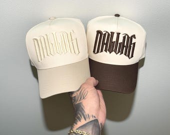 Dallas Puff Embroidered Snapback - 3D Puff Embroidery - Football Fan - Vintage Style Cap - Custom Dallas Hat - Vintage Style Hat - Cowboy