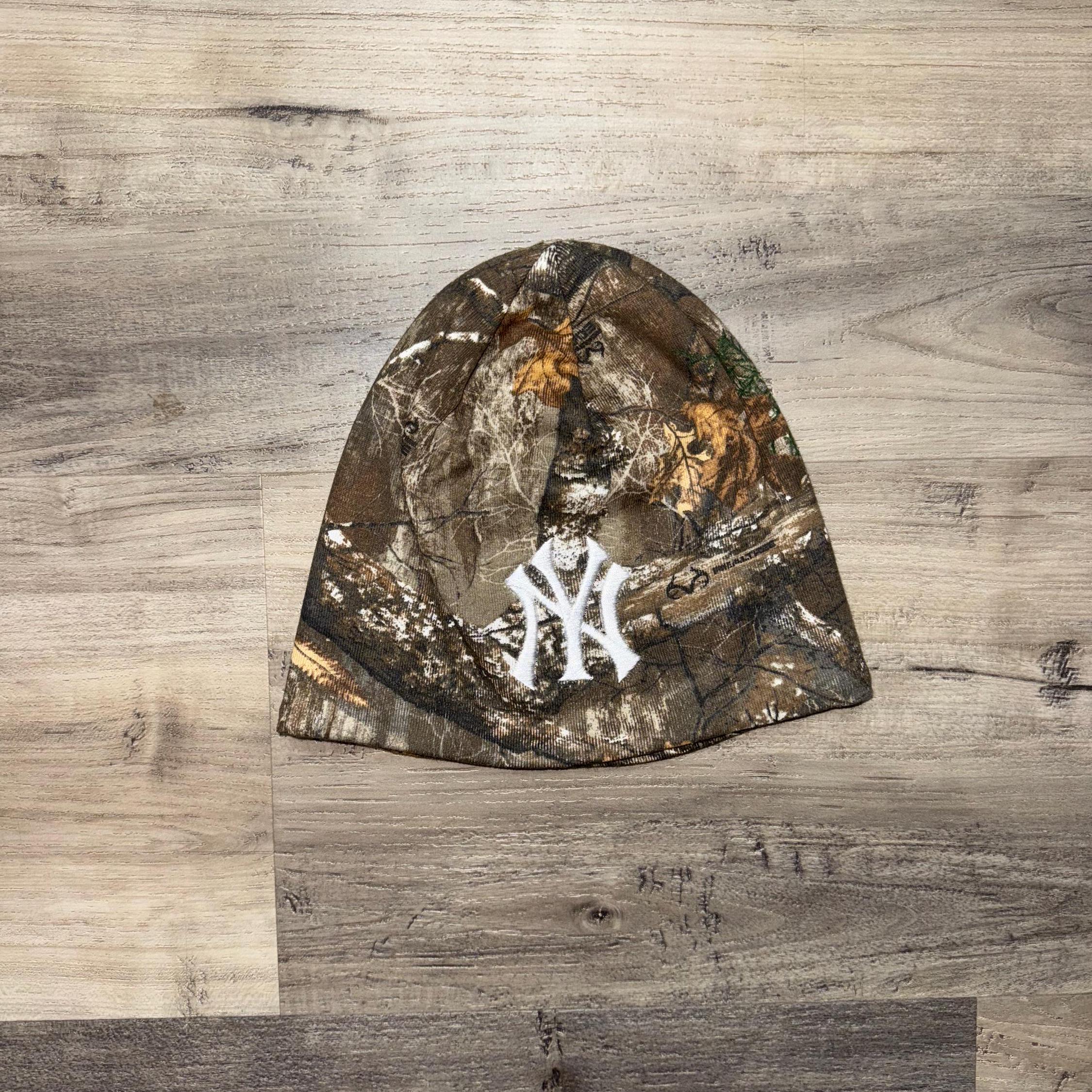 Embroidered New York Beanie, Realtree Camo Skully Beanie