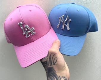 Crystal New York Yankees Cap: Pink MLB Hat With Swarovski  display picture 1