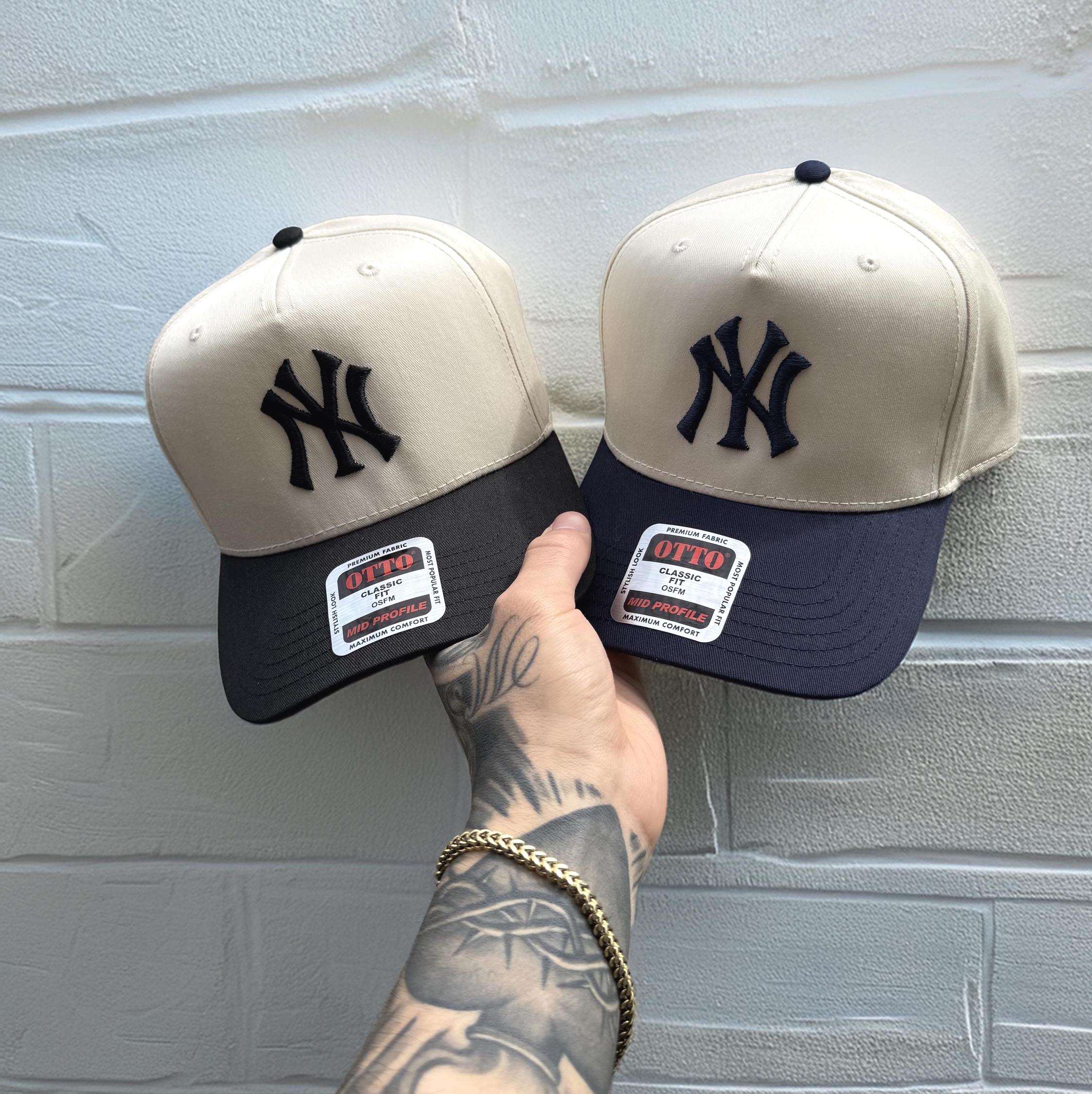 New York Embroidered Vintage-Style Baseball Cap Vintage New-York-Embroidered Distressed-Cotton Unstructured  main image 2