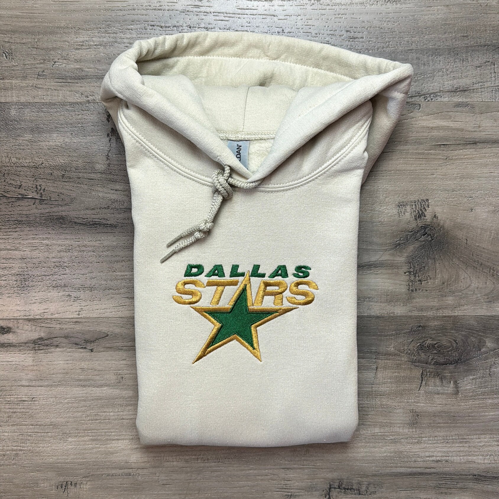 Dallas Star Vintage Style Embroidered Hoodie, Stars Sweatshirt