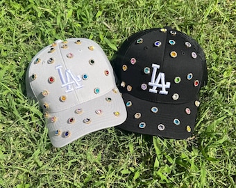 LA Dodgers Black on Black Bling Hat: Hand-jeweled SWAROVSKI  display picture 2