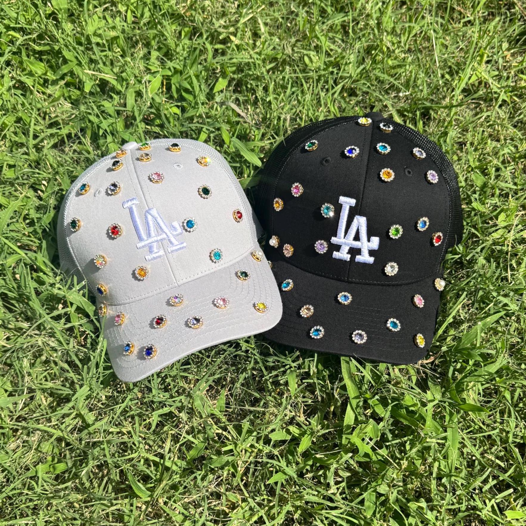 Custom Black Dodgers Hat