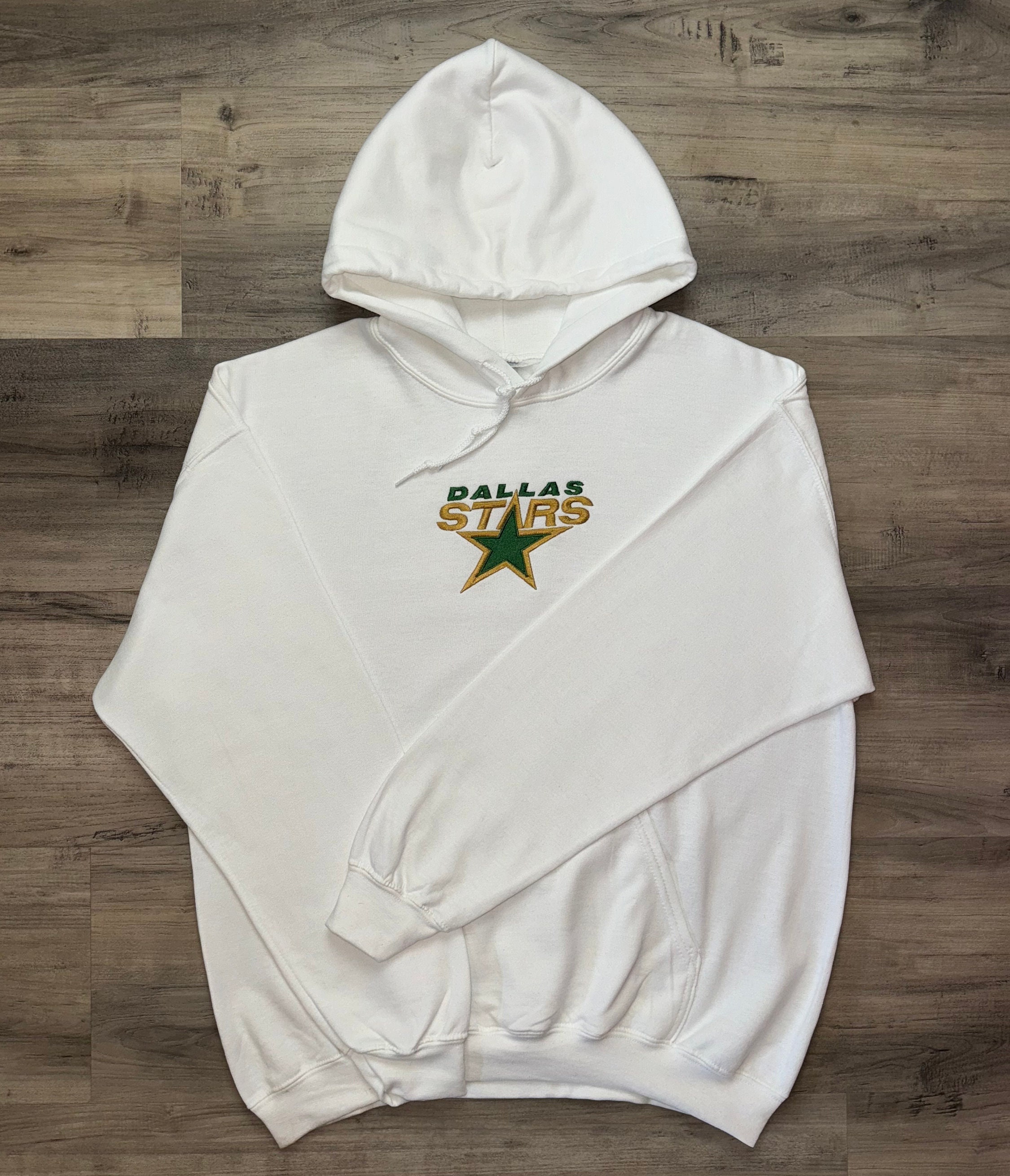 Dallas Star Vintage Style Embroidered Hoodie, Stars Sweatshirt