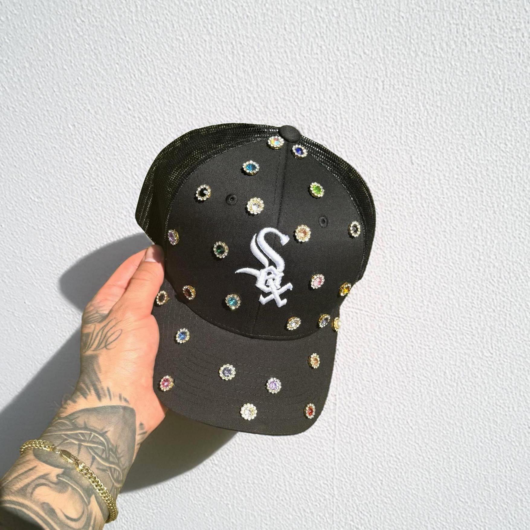 Rhinestone Embroidered Chicago Hat - Bling Chicago Hat  display picture 1