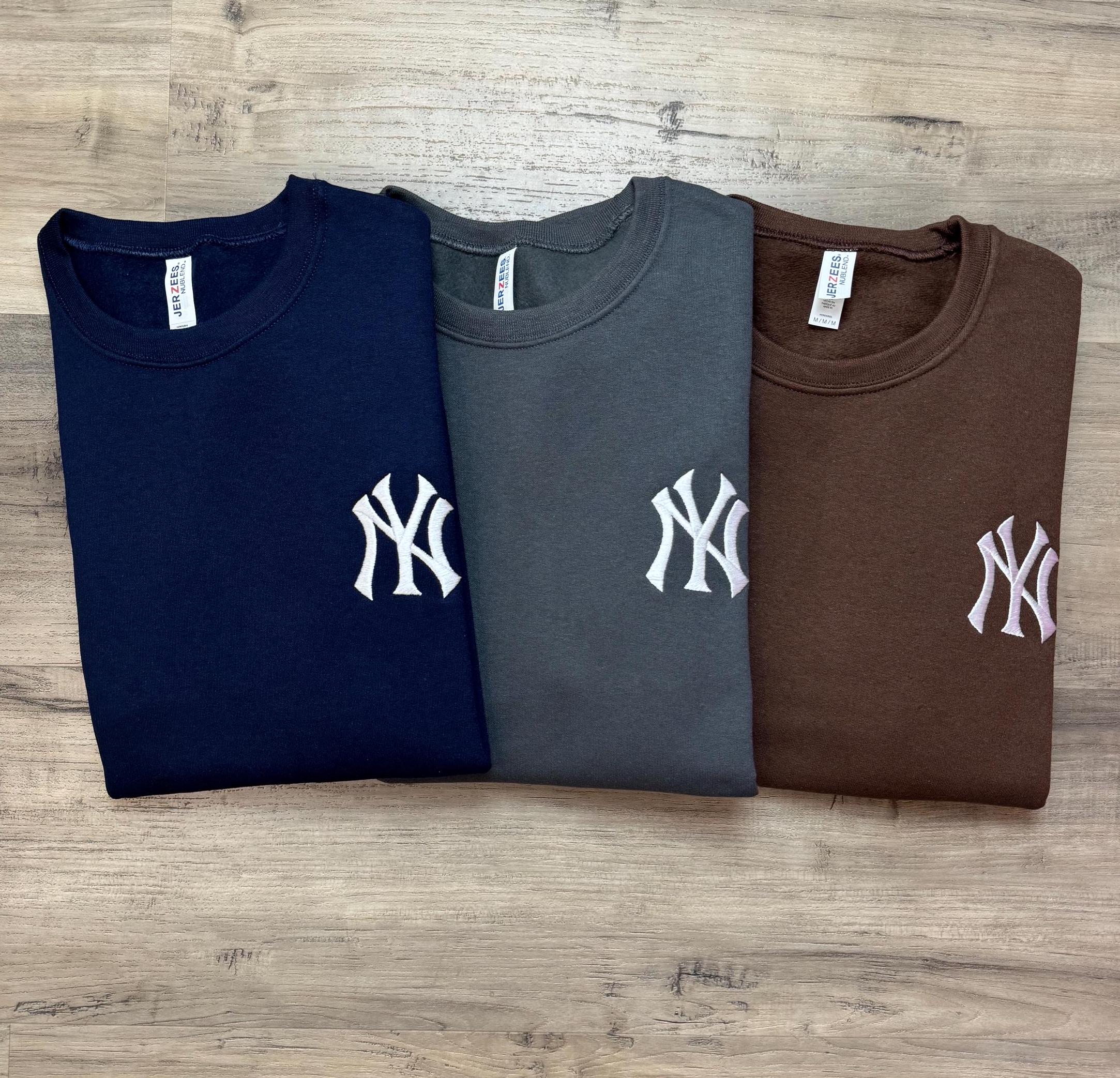 Embroidered New York Sweatshirt, New York T-Shirt, New York Fan Shirt, Vintage Yankee Sweater, NY Vintage Retro Sweatshirt, New York