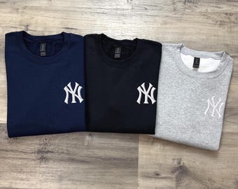 Sudadera bordada de Nueva York, camiseta de Nueva York, camiseta de fan de Nueva York, suéter vintage de los Yankees, sudadera retro vintage de Nueva York, Nueva York
