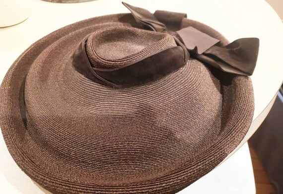 1950s Christian Dior Hat with Velvet Bow