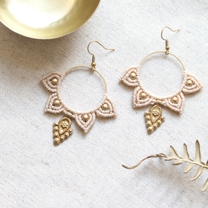 Big Macrame Earrings | Boho Jewelry | Handmade Jewelry | Bohemian Hoops | Hippie Wedding | Festival Accessories | Macrame