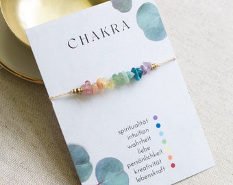 Chakra Bracelet | 7 Crystal Macrame Bracelet | Boho Hippie | Healing Spiritual Jewelry | Yoga | Meditation | Pastel Chakra | Handmade