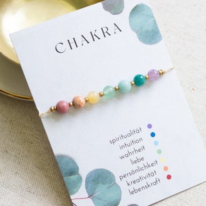 Chakra Bracelet | 7 Crystal Macrame Bracelet | Boho Hippie | Spiritual Jewelry | Yoga | Meditation | Pastel Chakra | Handmade